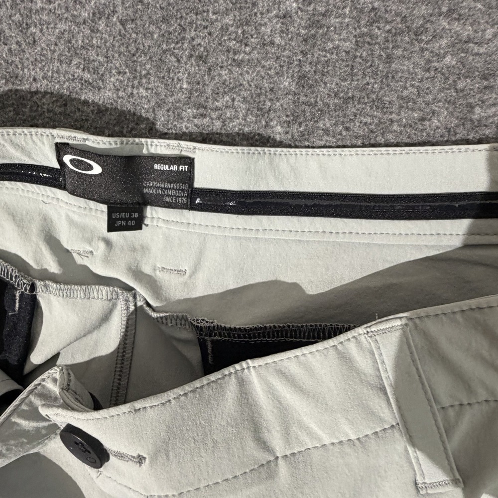 Oakley Golf Pants Mens 38 Gray /Black Stripe Straight Leg Regular Fit Athletic - Picture 5 of 10